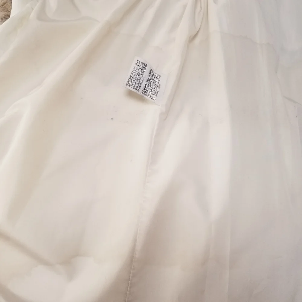 $2395 MADE IN ITALY Real Fox Fur Trimmed Ivory Coat - Picture 12 of 12